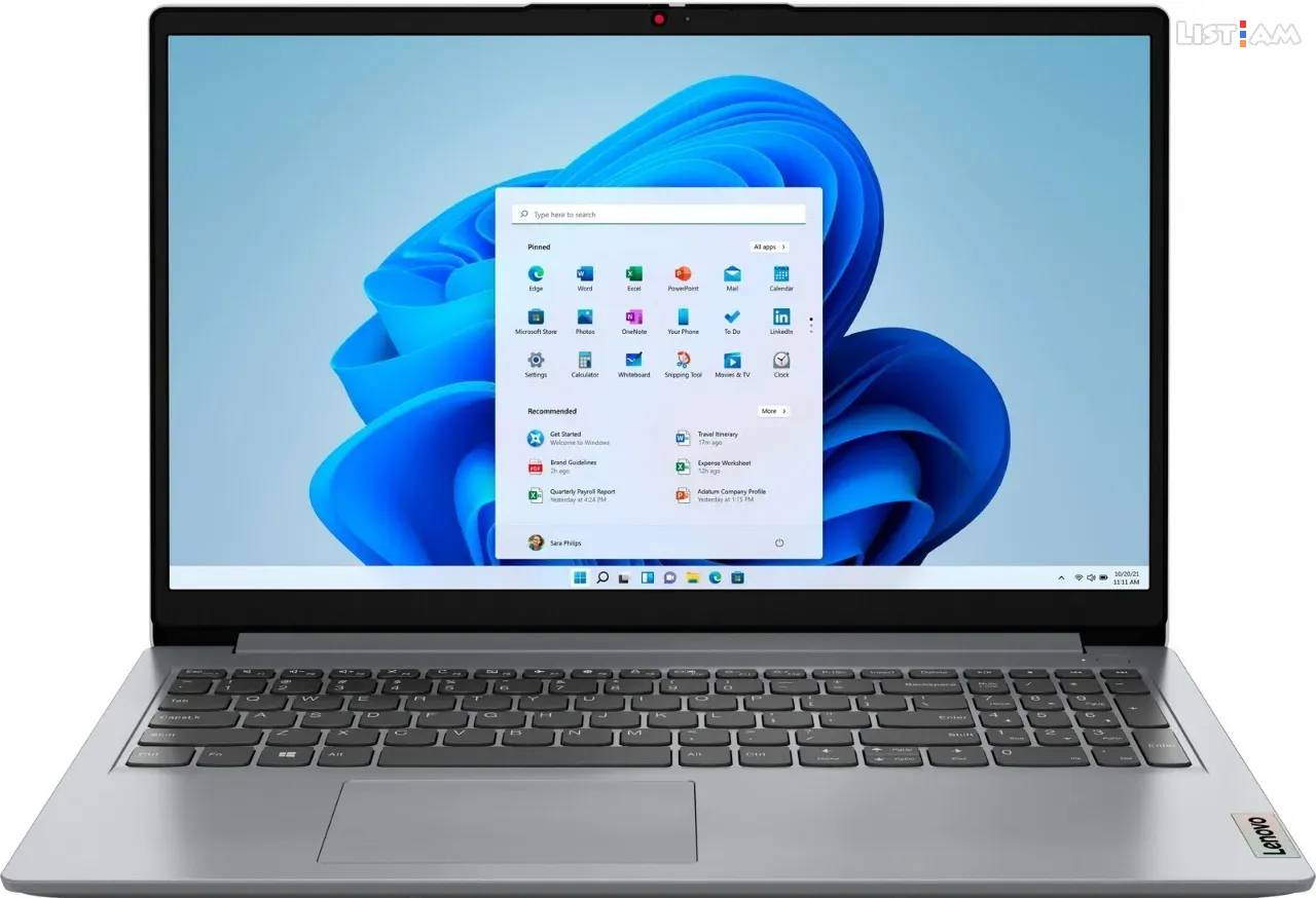 Ноутбук Lenovo IdeaPad 1 15ALC7 (82R400E8RK16G), 15.6" IPS, Ryzen 7 5700U/ 16Gb/ 512SSD/ Grey