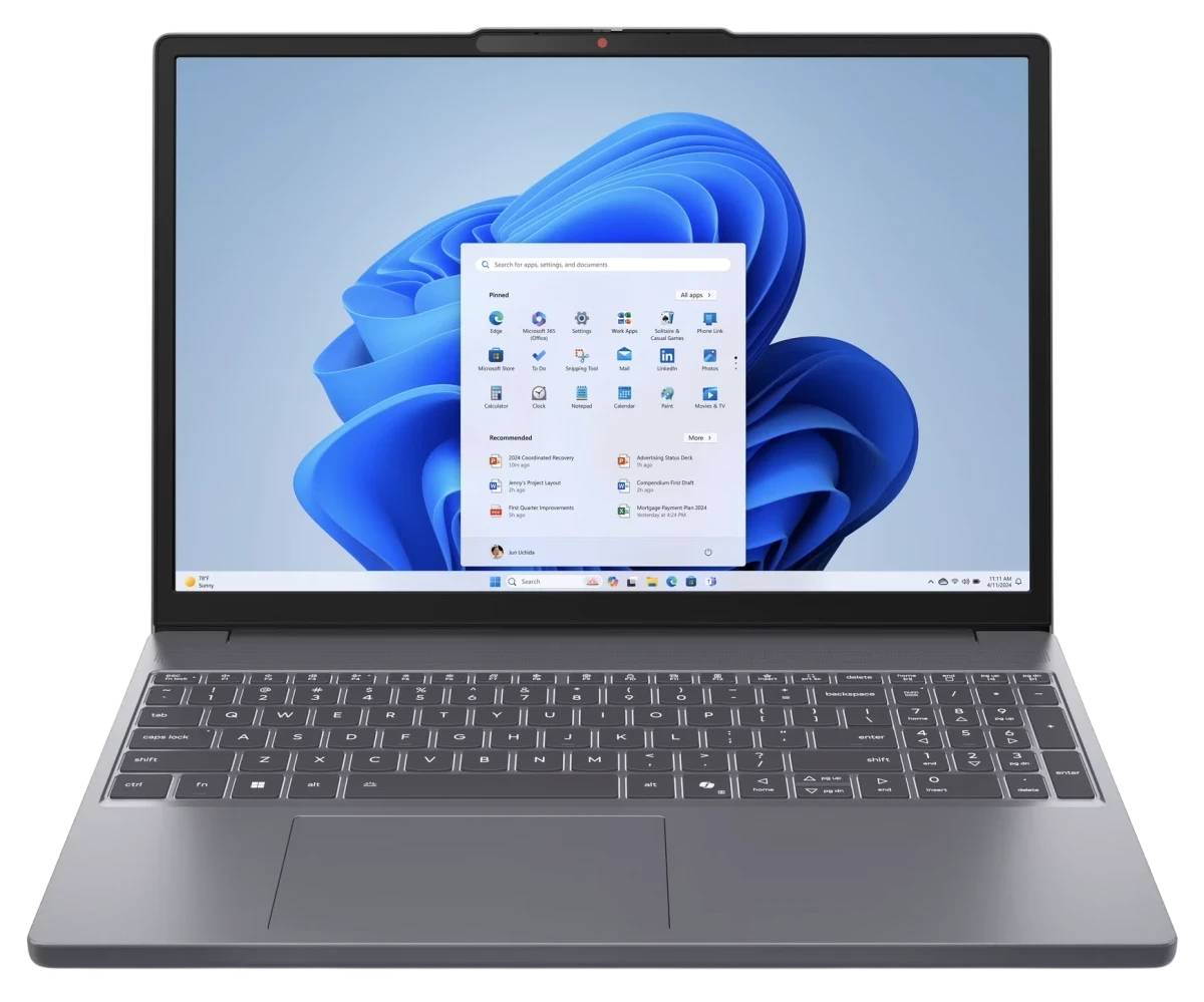 Ноутбук Lenovo IdeaPad Slim 3 15AHP10 (83KA000QUS), 15.3" IPS Touch, Ryzen 7 8840HS/ 16Gb/ 512SSD/ Grey