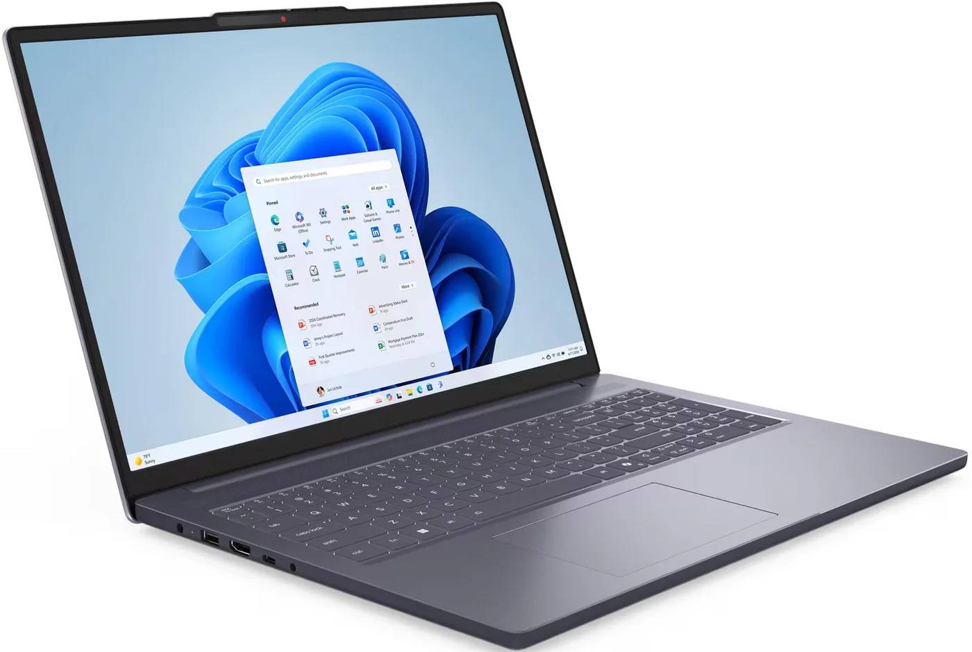Ноутбук Lenovo IdeaPad Slim 5 16AHP10 (83KB000BRK), 16" IPS, Ryzen 5 8640HS/ 16Gb/ 512SSD/ Luna Grey