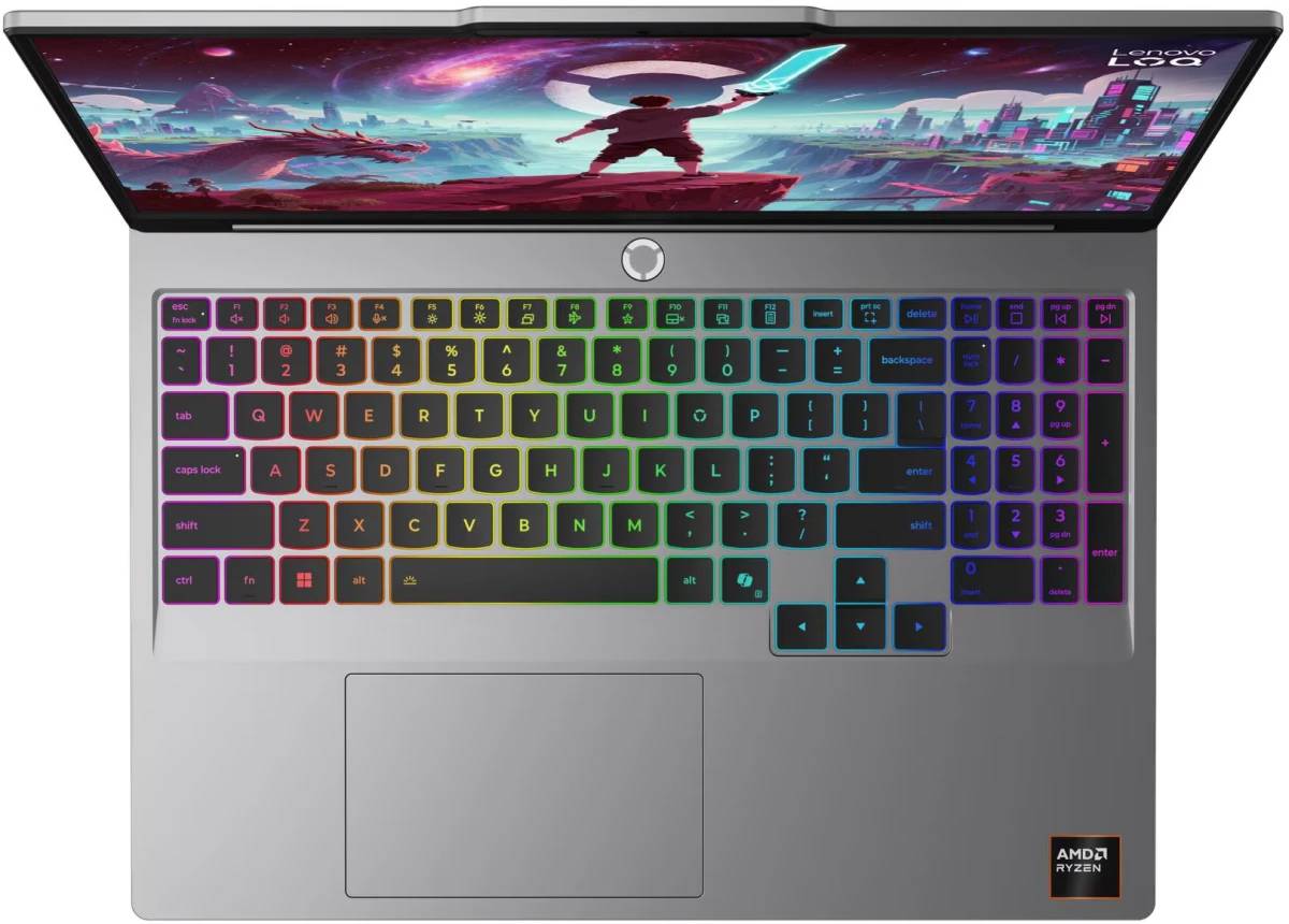 Ноутбук Lenovo LOQ 15AHP11 (83TN003GPS), 15.3" IPS, Ryzen 7 250/ 16Gb/ 512SSD/ RTX 5060 8Gb/ Grey