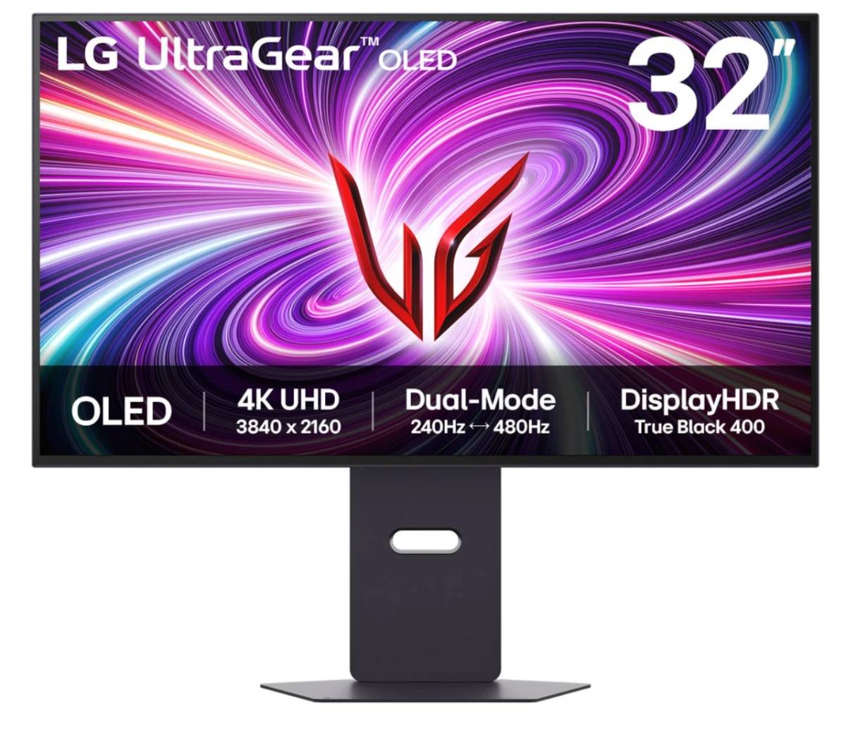 Монитор 31.5" LG UltraGear 32GS95UV-B, 3840x2160, OLED, 240Hz, Speakers (2xHDMI, DP)