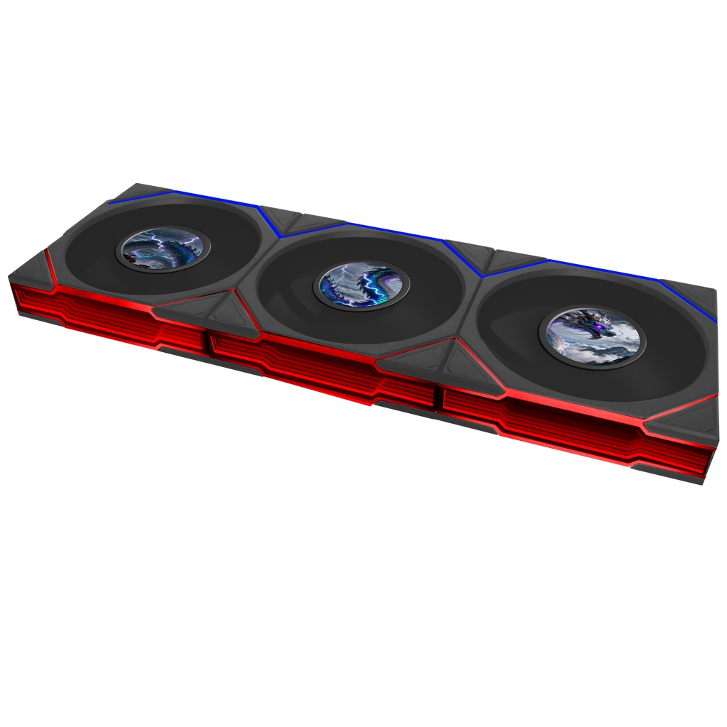 Вентилятор 12x12см Lian Li UNI FAN TL LCD FLEX 120 Reverse Black G9F.12RTLLCD1F3B.R0, 3шт