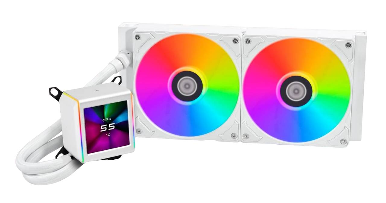 Жидкостное охлаждение Lian Li Galahad II LCD 280 White G89.GA2ALCD28W.00 (LGA1700 Ready)