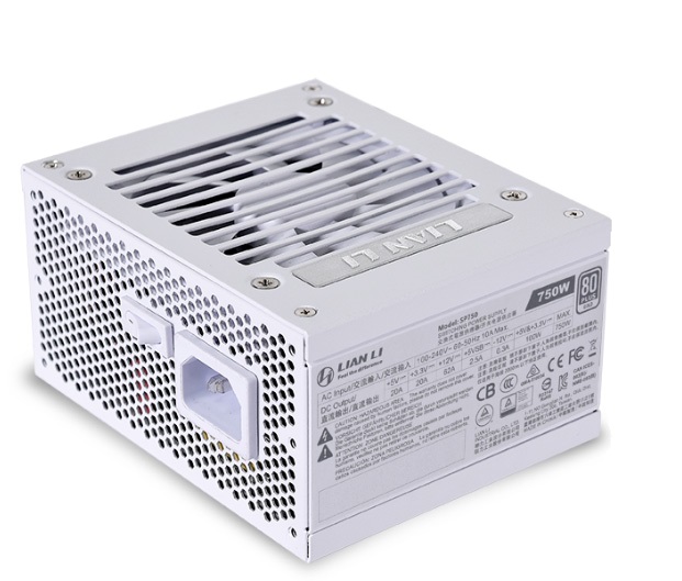 Блок питания 750Вт, Lian Li SP750 White G89.SP750W.00EU, 80 Plus Gold, APFC, SFX