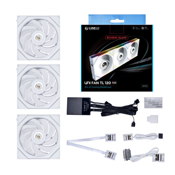 Вентилятор 12x12см Lian Li UNI FAN TL LED 120 Reverse White G99.12RTL3W.R0, 3шт
