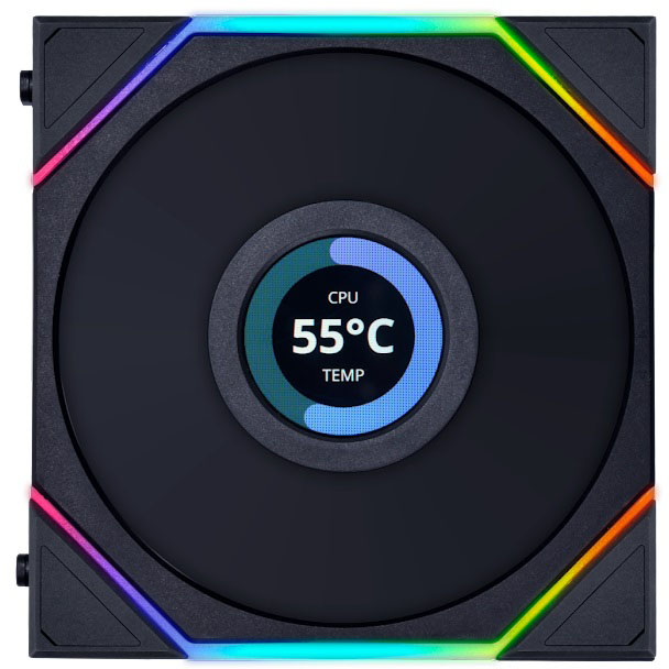 Вентилятор 12x12см Lian Li UNI FAN TL LCD 120 Black G99.12TLLCD1B.R0