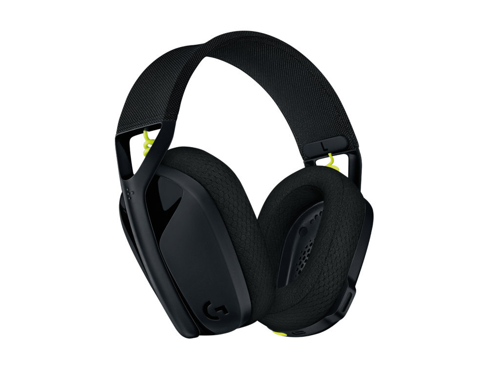 Гарнитура Logitech G435 Lightspeed, черный/неоновый желтый 981-001050