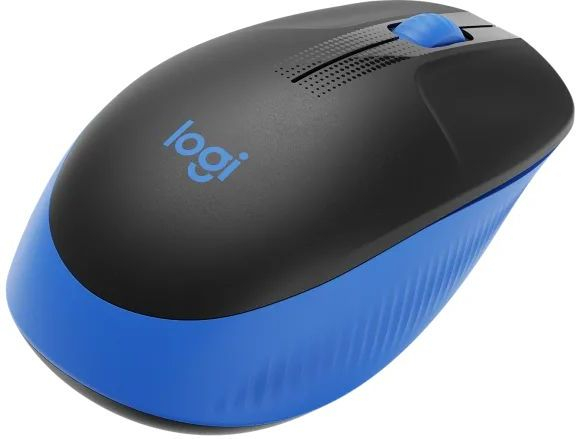Мышь Logitech M190 черный/синий, USB, 910-005925
