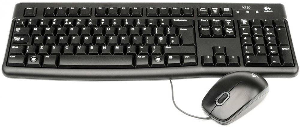 Набор Logitech Desktop MK120, USB, черный, 920-002589