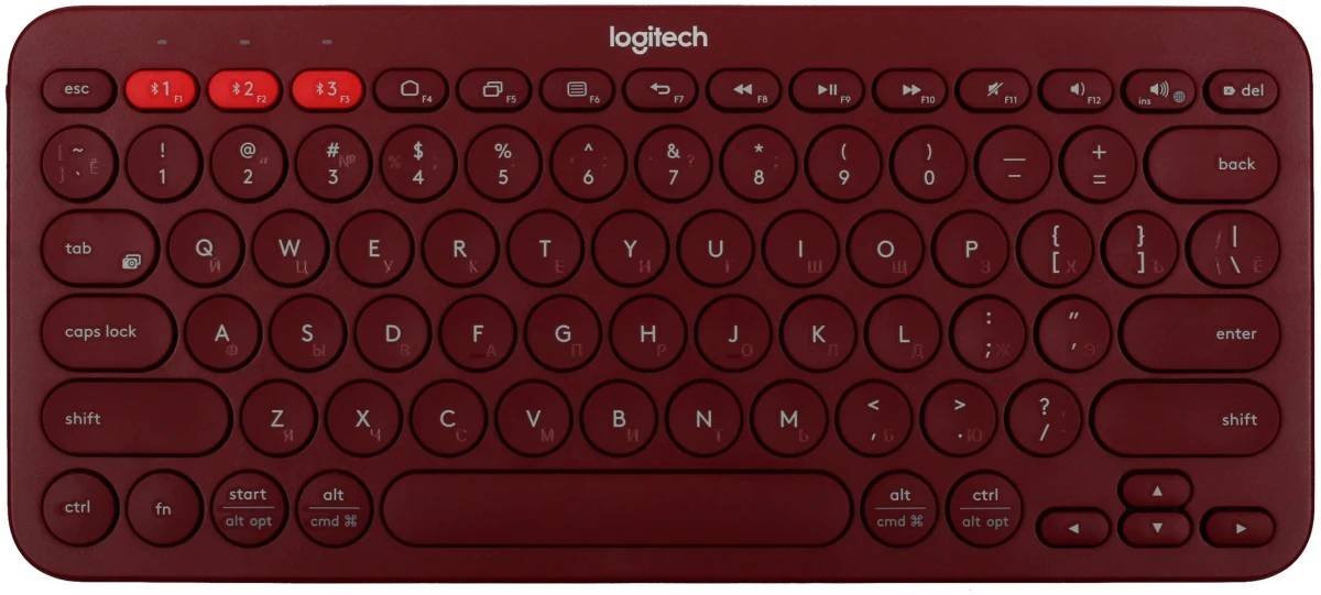 Клавиатура Logitech K380, красный, 920-007655