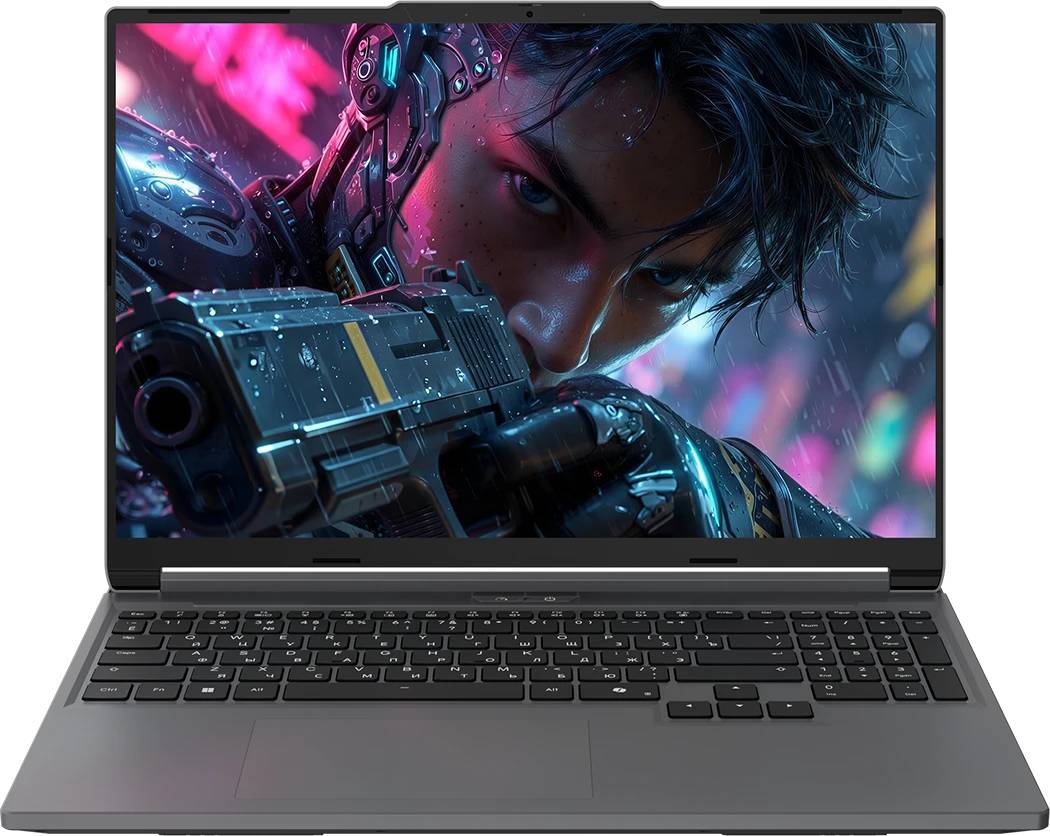 Ноутбук Maibenben X16C-i54455 (X16C-I544550F44LG4E10), 16" IPS, Core i5 14450HX/ 16Gb/ 512SSD/ RTX 5050 8Gb/ Linux/ Grey