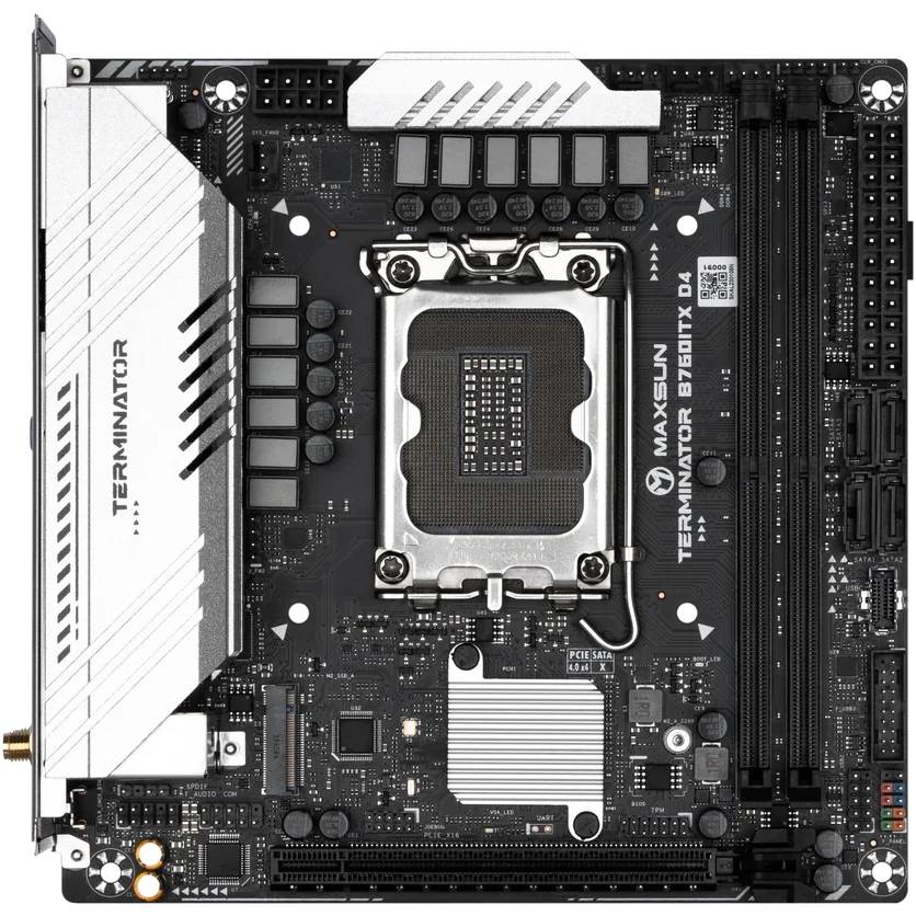 Материнская плата Maxsun MS-Terminator MS-Terminator B760ITX D4 WIFI V3, LGA1700, (HDMI, DP), 2xDDR IV, ITX