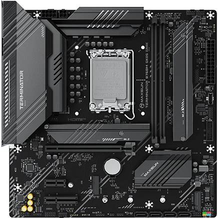 Материнская плата Maxsun MS-Terminator B760M GKD5 DARK, LGA1700, (DP, HDMI), 2xDDR V, mATX