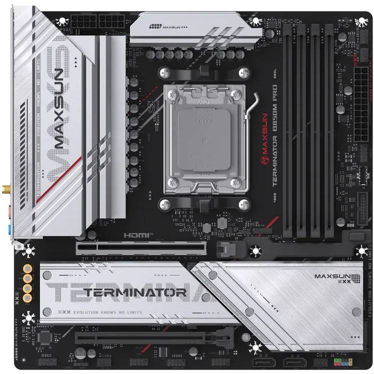 Материнская плата Maxsun Terminator B850M PRO WIFI, AM5, (HDMI, DP), 4xDDR V, mATX