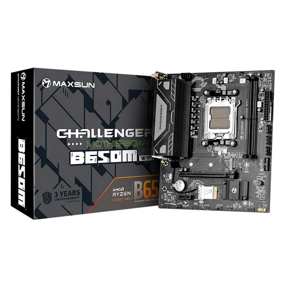 Материнская плата Maxsun Challenger B650M WIFI, AM5, (DP, HDMI), 2xDDR V, mATX