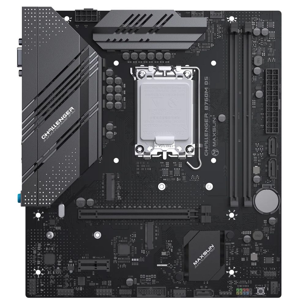 Материнская плата Maxsun Challenger B760M D5 WIFI, LGA1700, (VGA, HDMI), 2xDDR V, mATX