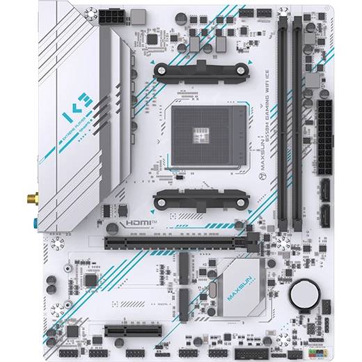 Материнская плата Maxsun MS-B550M GAMING WIFI ICE, AM4, (DP, HDMI), 2xDDR IV, mATX