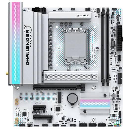 Материнская плата Maxsun Challenger Z890M WIFI ICE, LGA1851, (DP, HDMI), 2xDDR V, mATX
