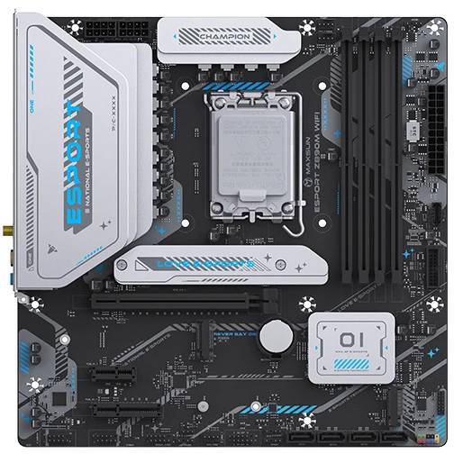 Материнская плата Maxsun eSport Z890M WIFI, LGA1851, (DP, HDMI), 4xDDR V, mATX