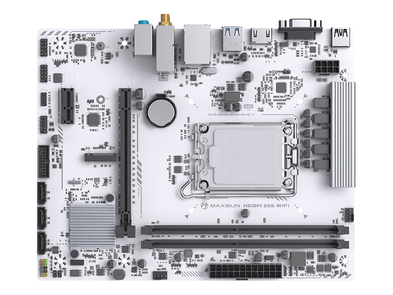 Материнская плата Maxsun MS-H610M 666 WIFI, LGA1700, (VGA, HDMI), 2xDDR IV, mATX