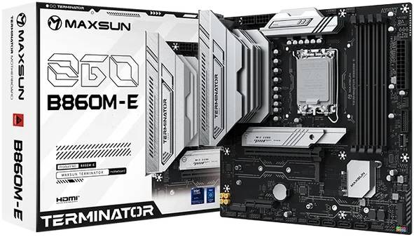 Материнская плата Maxsun MS-Terminator B860M-E, LGA1851, (DP, HDMI), 4xDDR V, mATX