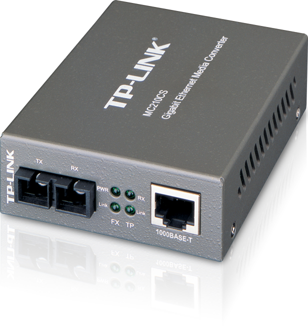 Медиаконвертер TP-LINK MC210CS 1000Base-T to 1000Base-LX / LH Media Converter (1 UTP, 1SC, SM)