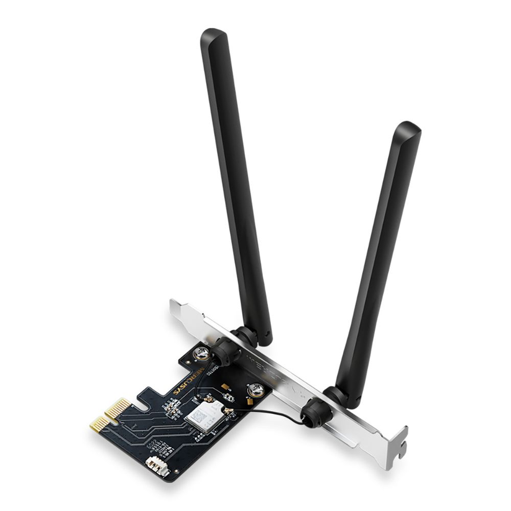 Сетевая карта Wi-Fi+Bluetooth, Mercusys MA86XE, 2.4/5/6GHz, 5378Mbps, PCI-Ex1