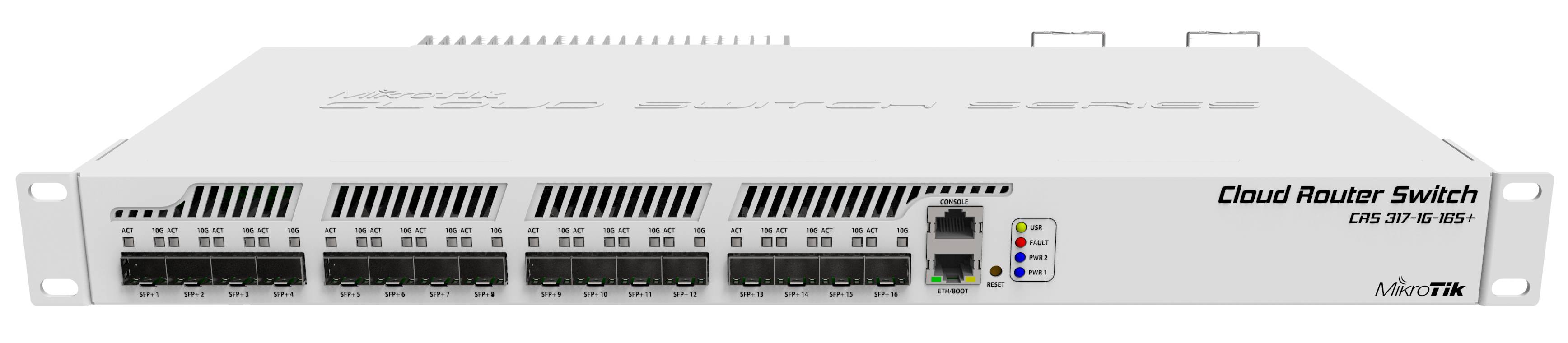 Коммутатор Mikrotik Cloud Router Switch CRS317-1G-16S+RM, 16xSFP+