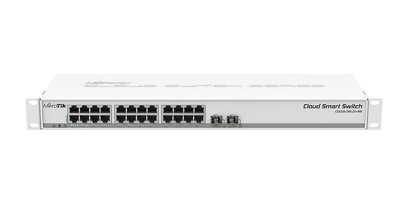 Коммутатор MikroTik Cloud Smart Switch CSS326-24G-2S+RM, 24xLAN 1Gbps, 2xSFP+