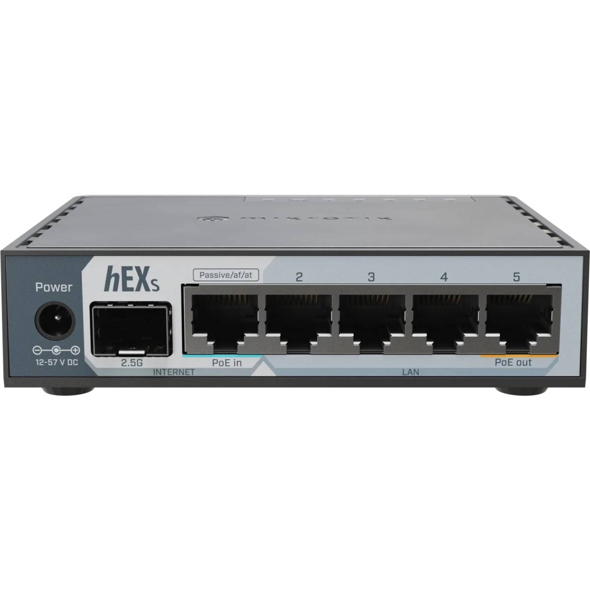 Роутер MikroTik hEX S Router E60iUGS, 1774MBps, 5xLAN 1Gbps, 1xSFP 2.5Gbps, WAN, PoE