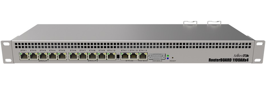 Маршрутизатор Mikrotik RB1100AHx4, 13xLAN 1Gbps