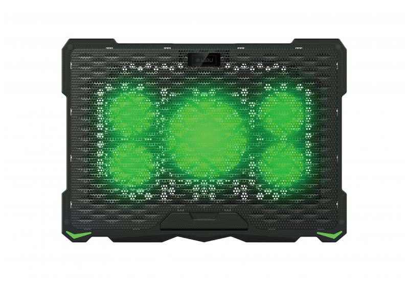 Охлаждение для ноутбука 17.3" Miru CP1702 Greenice, черный, Green LED