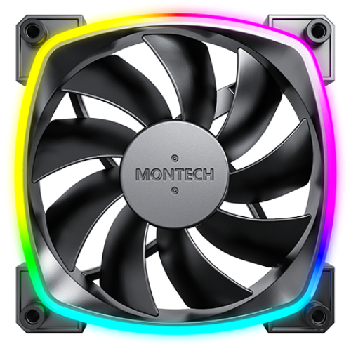 Вентилятор 12x12см Montech AX120 PWM ARGB Black MNT-AX120-B