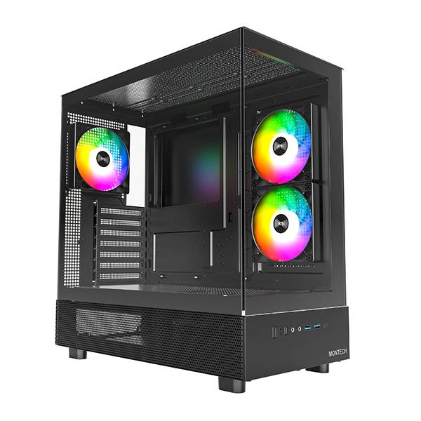 Корпус Montech XR Black MNT-XR-B, без БП, ATX