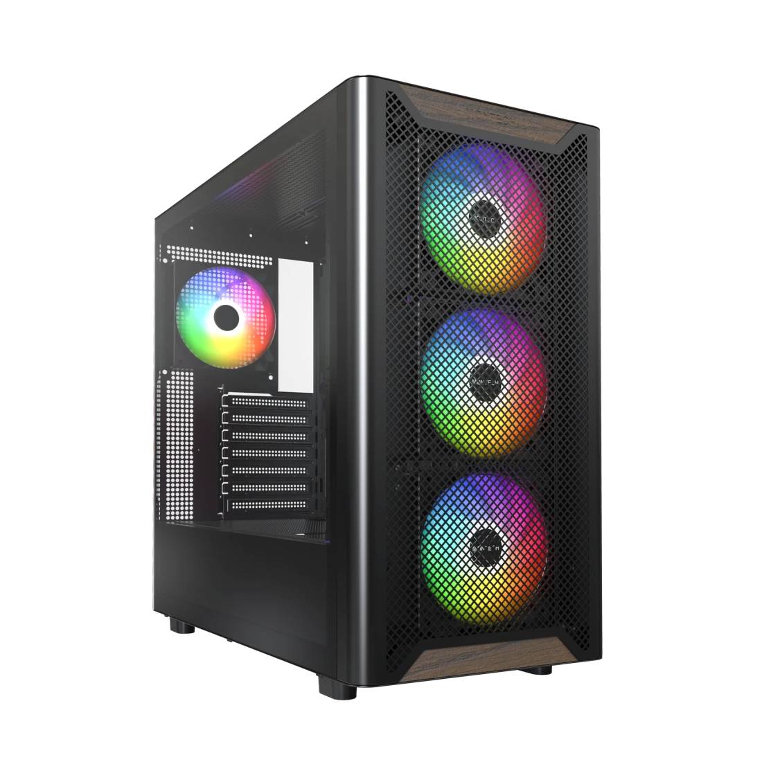 Корпус Montech XR Wood Black, без БП, ATX