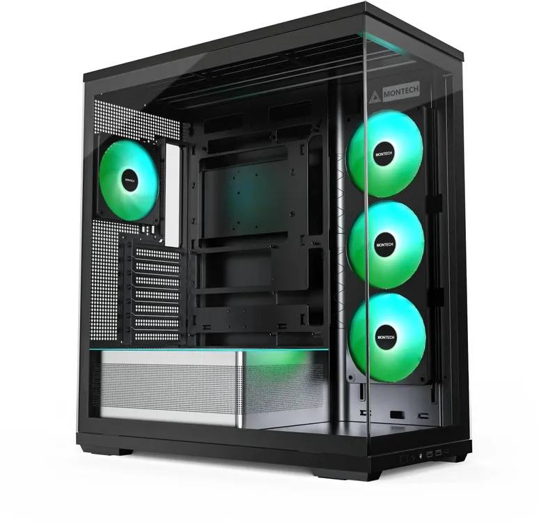 Корпус Montech TG3 Black, без БП, ATX