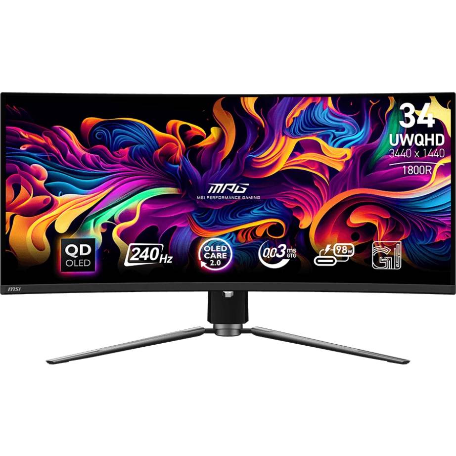 Монитор 34" MSI MPG 341CQPX QD-OLED, 3440x1440, QD-OLED, 240Hz (2xHDMI, DP, USB Type-C) 9S6-3DD04T-023