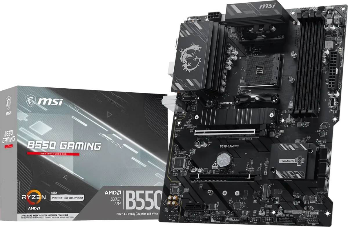 Материнская плата MSI B550 GAMING, AM4, (DP, HDMI), 4xDDR IV, ATX