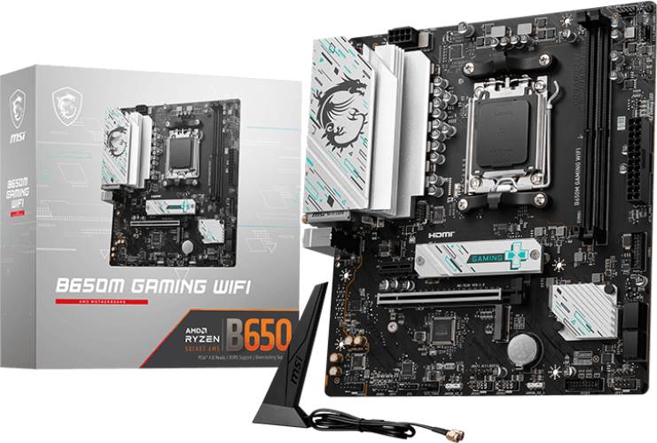 Материнская плата MSI B650M GAMING WIFI, AM5, (HDMI, DP), 2xDDR V, mATX