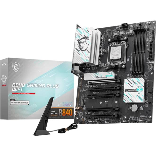 Материнская плата MSI B840 GAMING PLUS WIFI, AM5, (HDMI), 4xDDR V, ATX