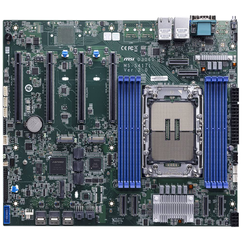Материнская плата MSI D3060 (D3060GB2N-1G), LGA4710, (VGA), 8xDDR V, SSI CEB