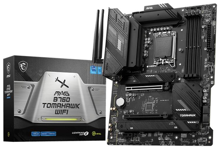 Материнская плата MSI MAG B760 Tomahawk WiFi, LGA1700, (HDMI, DP), 4xDDR V, ATX