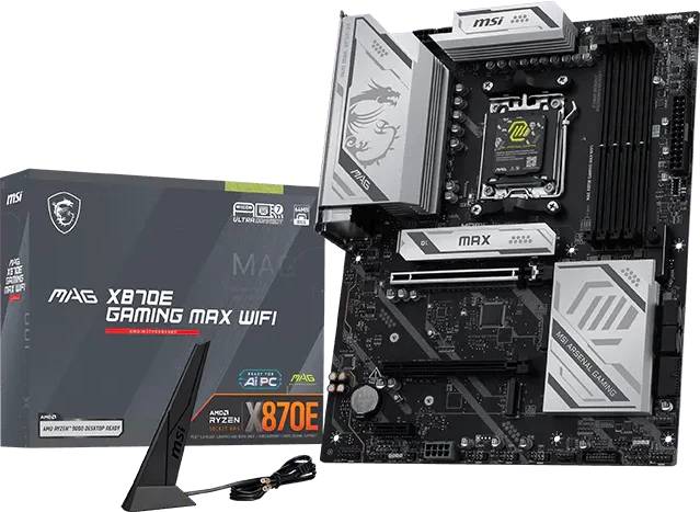 Материнская плата MSI MAG X870E GAMING MAX WIFI, AM5, (HDMI), 4xDDR V, ATX