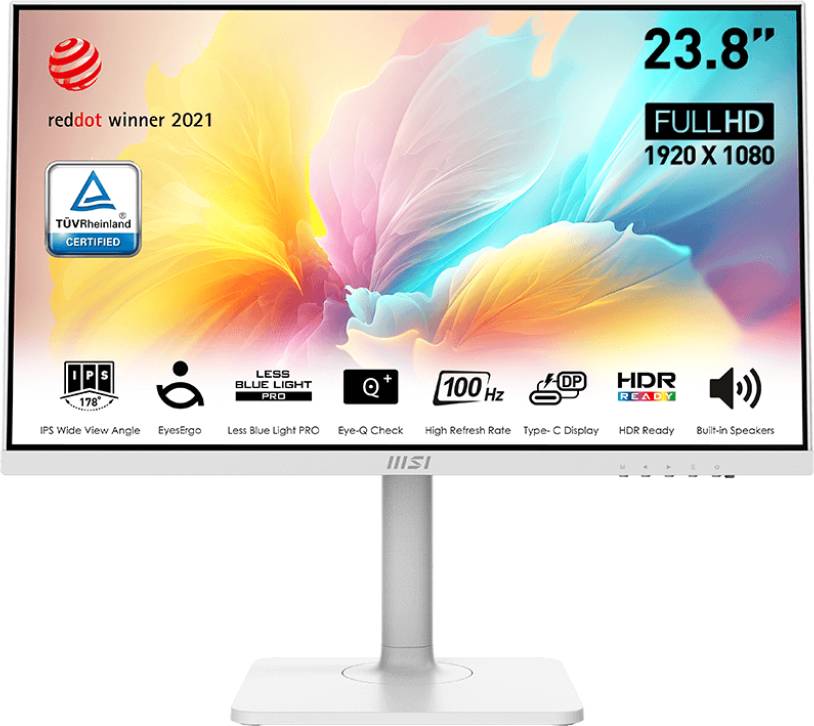 Монитор 23.8" MSI Modern MD2412PW, 1920x1080, IPS, 100Hz, Speakers (HDMI, USB Type-C)