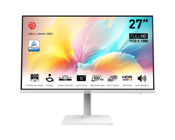 Монитор 27" MSI Modern MD2712PW, 1920x1080, IPS, 100Hz, Speakers (HDMI, USB Type-C)