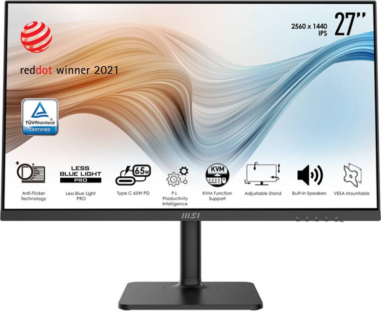 Монитор 27" MSI Modern MD272XP, 1920x1080, IPS, 100Hz, Speakers (HDMI, DP)