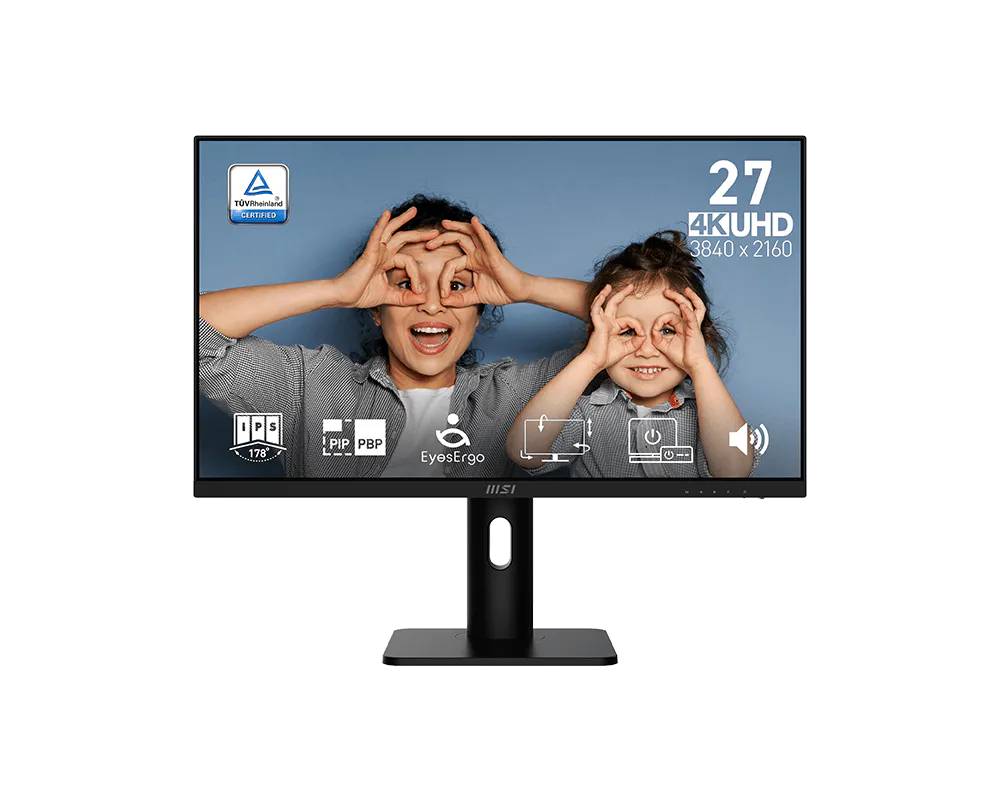 Монитор 27" MSI Pro MP273UP E6, 3840x2160, IPS, 60Hz, Speakers (2xHDMI, DP) (9S6-3PB49H-414)