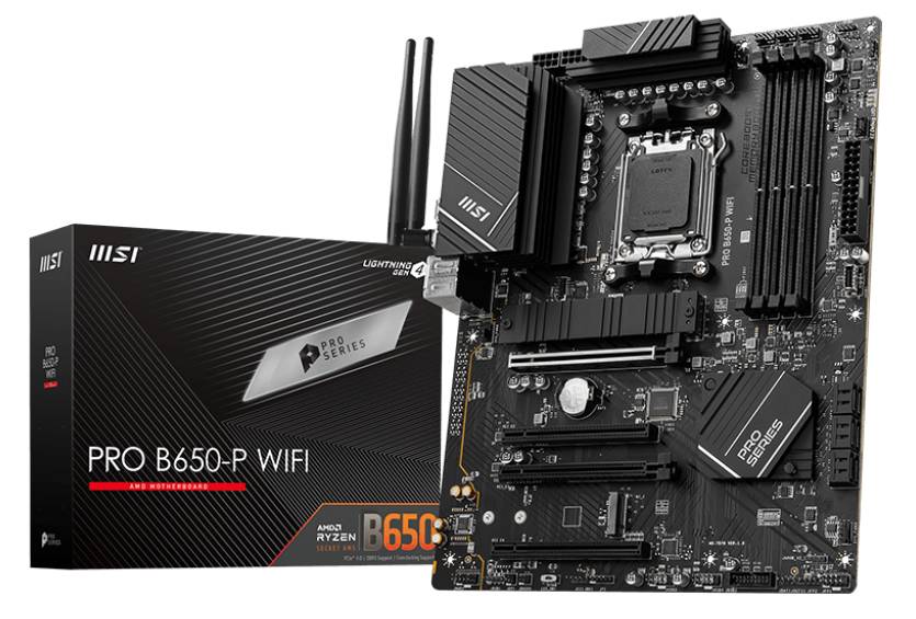 Материнская плата MSI PRO B650-P WIFI, AM5, (HDMI, DP), 4xDDR V, ATX