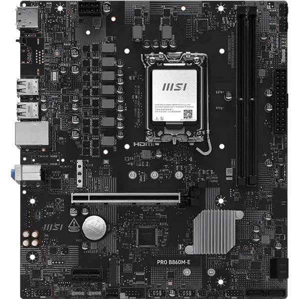 Материнская плата MSI PRO B860M-E, LGA1851, (HDMI, DP), 4xDDR V, mATX