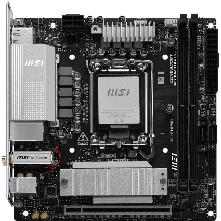 Материнская плата MSI PRO H810I WIFI, LGA1851, (HDMI, DP), 2xDDR V, mATX